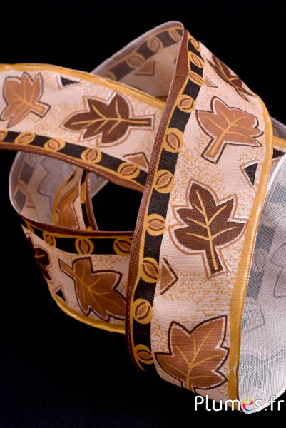 Herbstband – Breite 40 mm – schokolade  